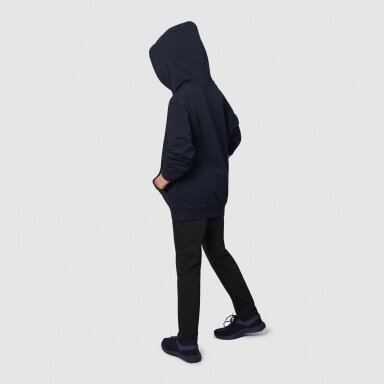 Mėlynas mokyklinis džemperis su gobtuvu 122-182 cm