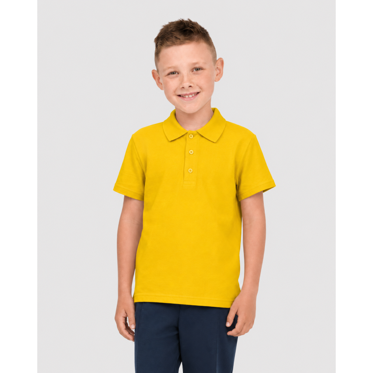 Plono trikotažo mokykliniai polo marškinėliai 116-182 cm 3