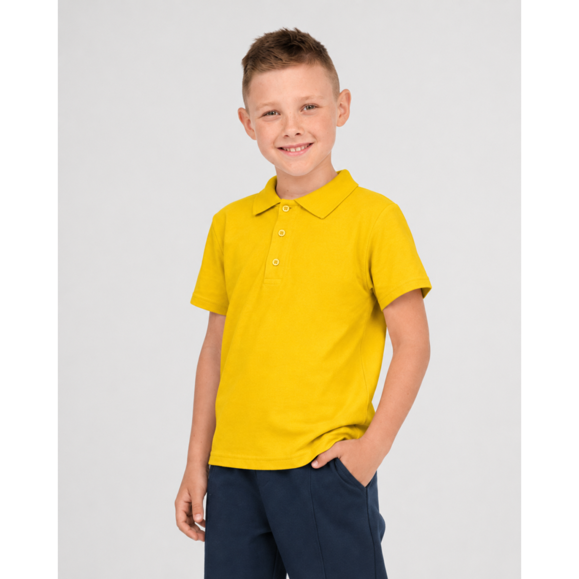Plono trikotažo mokykliniai polo marškinėliai 116-182 cm 1