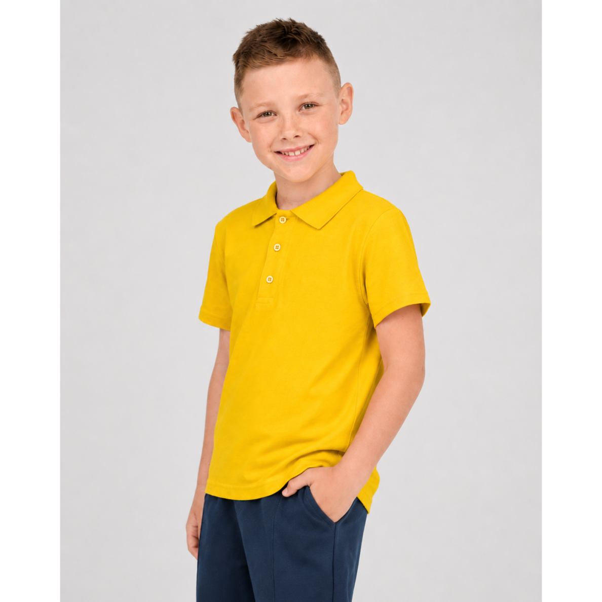 Plono trikotažo mokykliniai polo marškinėliai 116-182 cm 2