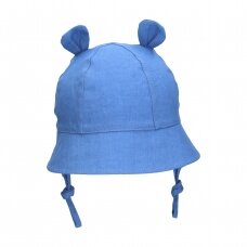 TuTu hat-panama made of natural linen Teddy bear