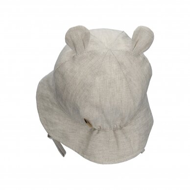 TuTu hat-panama made of natural linen Teddy bear 2