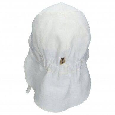 TuTu hat with neck protection made of natural linen 2