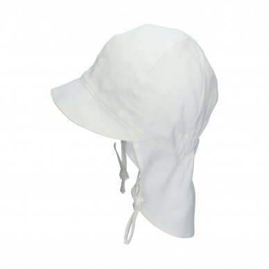 TuTu hat with neck protection made of natural linen 1